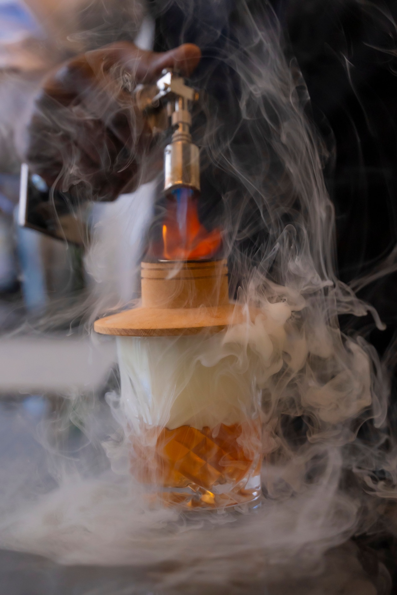 A cocktail prepared by the hospitality team